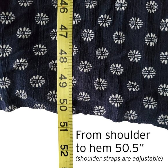 1. State Gypsy Night Embroidered Navy V-Neck High-Slit Wide-Leg Jumpsuit Size S - Picture 10 of 16